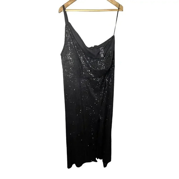 Night Way Black Sequin Sleeveless Party Dress - Picture 2 of 8